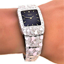 Load image into Gallery viewer, 14k White Gold Nugget Wrist Band Geneve Diamond Watch 7.5--8- - Jewelry Store by Erik Rayo

