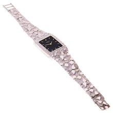 Load image into Gallery viewer, 14k White Gold Nugget Wrist Band Geneve Diamond Watch 7.5--8- - Jewelry Store by Erik Rayo
