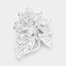Load image into Gallery viewer, Floral Crystal Pave Bouquet Brooch / Pendant

