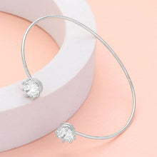 Load image into Gallery viewer, Clear CZ Stone Tip Cuff Bracelet
