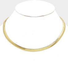 Load image into Gallery viewer, Gold Metal Omega Choker Necklace
