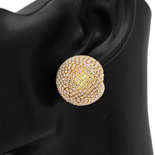 Load image into Gallery viewer, Gold Rhinestone Studded Ball Earrings
