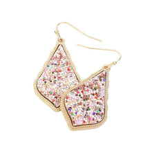 Load image into Gallery viewer, Sparkly Moroccan Drop Frame Dangle Earrings
