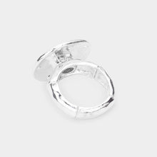 Load image into Gallery viewer, Silver Metal Sand Dollar Stretch Ring
