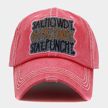 Load image into Gallery viewer, Say Howdy Get Rowdy Stay Punchy Message Vintage Baseball Cap
