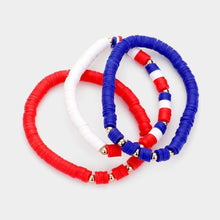 Load image into Gallery viewer, 3PCS - American USA Flag Heishi Beads Bracelets
