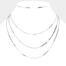 Load image into Gallery viewer, Metal Chain Triple Layered Necklace
