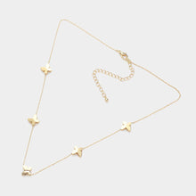 Load image into Gallery viewer, Gold Metal Butterfly Station Necklace
