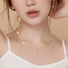 Load image into Gallery viewer, Gold Metal Butterfly Station Necklace
