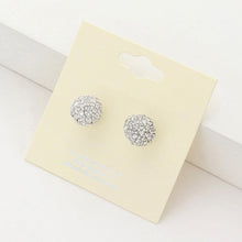 Load image into Gallery viewer, Clear Pearl Disco Ball Stud Earrings
