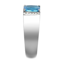 Load image into Gallery viewer, Anillo Color Plata Para Hombres de Acero Inoxidable Aquamrina Simple - Jewelry Store by Erik Rayo
