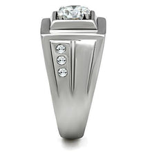 Load image into Gallery viewer, Anillo Color Plata Para Hombres de Acero Inoxidable Diamante con Lienas Opuestas - Jewelry Store by Erik Rayo
