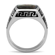 Load image into Gallery viewer, Anillo Color Plata Para Hombres de Acero Inoxidable en Concha Gris Multicolor - Jewelry Store by Erik Rayo
