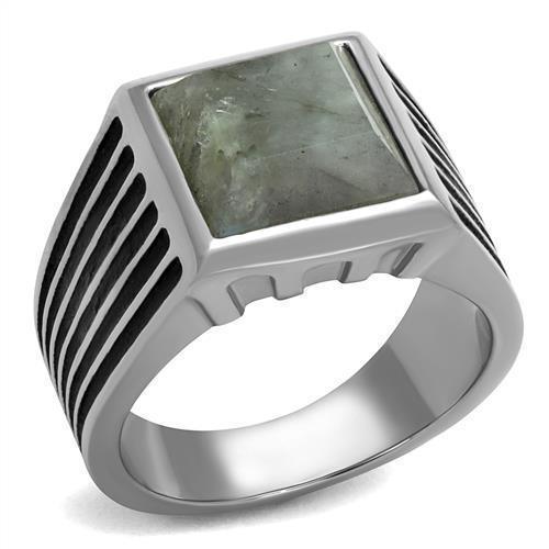 Anillo Color Plata Para Hombres de Acero Inoxidable Gris Cielo - Jewelry Store by Erik Rayo