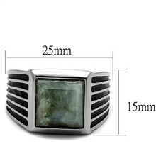 Load image into Gallery viewer, Anillo Color Plata Para Hombres de Acero Inoxidable Gris Cielo - Jewelry Store by Erik Rayo
