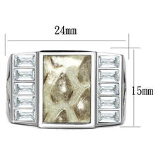 Load image into Gallery viewer, Anillo Color Plata Para Hombres de Acero Inoxidable Piedra Elegante - Jewelry Store by Erik Rayo
