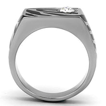 Load image into Gallery viewer, Anillo Color Plata Para Hombres de Acero Inoxidable Rectangular en Color Zebra - Jewelry Store by Erik Rayo
