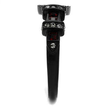 Load image into Gallery viewer, Belt Buckle Black Stainless Steel Red Ruby CZ Crystal Belt Women&#39;s Party Ring - Jewelry Store by Erik Rayo
