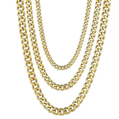 Necklace for Men and Women Stainless Steel Cuban Curb Chain Gold - Jewelry Store by Erik Rayo