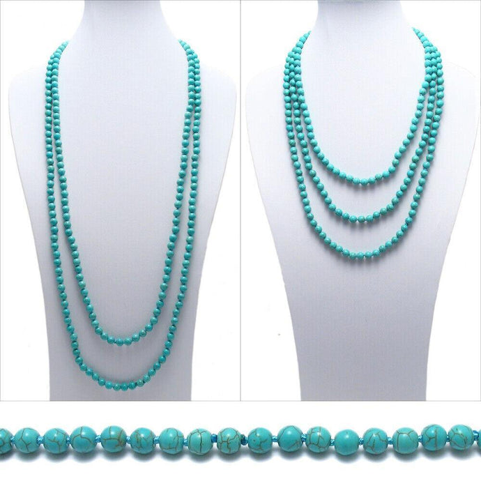 Genuine Natural Turquoise Necklace 60