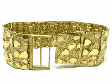 Load image into Gallery viewer, Men&#39;s 10k Yellow Gold Solid Nugget Bracelet Link 7.5&quot;- 8&quot; 31mm 87 grams - Jewelry Store by Erik Rayo
