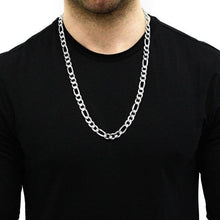 Load image into Gallery viewer, Necklaces for Men Women Real Solid 925 Sterling Silver Italian Figaro Diamond Cut Chain Plata - Jewelry Store by Erik Rayo
