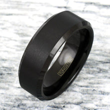 Load image into Gallery viewer, Men&#39;s 6mm Black Brushed Comfort Fit Wedding Band Ring for Men and Women
