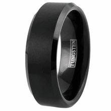 Load image into Gallery viewer, Men&#39;s 6mm Black Brushed Comfort Fit Wedding Band Ring for Men and Women
