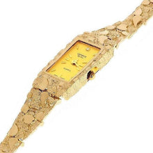 Load image into Gallery viewer, Women&#39;s 14k Yellow Gold Nugget Band Wrist Bracelet Geneve Watch with Diamond 7.5 31 grams - Jewelry Store by Erik Rayo
