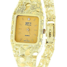 Load image into Gallery viewer, Women&#39;s Watch 14k Yellow Gold Nugget Link Bracelet Geneve Diamond Wrist Watch 7.5 31 grams - Jewelry Store by Erik Rayo
