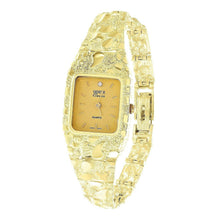 Load image into Gallery viewer, Women&#39;s Watch 14k Yellow Gold Nugget Link Bracelet Geneve Diamond Wrist Watch 7.5 31 grams - Jewelry Store by Erik Rayo
