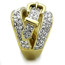 Load image into Gallery viewer, Gold Rings for Womens Two-Tone IP Gold (Ion Plating) Stainless Steel Ring with Top Grade Crystal in Clear TK1906 - Jewelry Store by Erik Rayo
