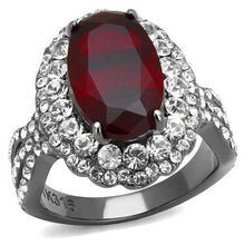 Load image into Gallery viewer, Womens Light Black Ring Anillo Para Mujer 316L Stainless Steel Ring with Glass in Siam Suchin - Jewelry Store by Erik Rayo

