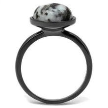 Load image into Gallery viewer, Womens Light Black Ring Anillo Para Mujer 316L Stainless Steel Ring with Semi-Precious Hematite in Multi Color Aayla - Jewelry Store by Erik Rayo
