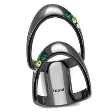 Load image into Gallery viewer, Womens Light Black Ring Anillo Para Mujer 316L Stainless Steel Ring with Top Grade Crystal in Multi Color Tafariah - Jewelry Store by Erik Rayo
