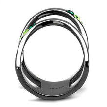 Load image into Gallery viewer, Womens Light Black Ring Anillo Para Mujer 316L Stainless Steel Ring with Top Grade Crystal in Multi Color Tafariah - Jewelry Store by Erik Rayo
