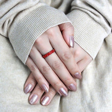 Load image into Gallery viewer, Womens Ring Anillo Para Mujer Unisex 316L Stainless Steel Ring with Top Grade Crystal in Siam - Jewelry Store by Erik Rayo
