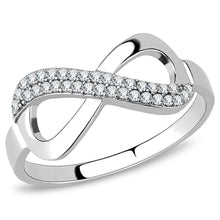 Load image into Gallery viewer, Womens Rings High polished (no plating) 316L Stainless Steel Ring with AAA Grade CZ in Clear DA054 - Jewelry Store by Erik Rayo
