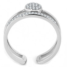 Load image into Gallery viewer, Womens Silver Rings High polished (no plating) 316L Stainless Steel Ring with AAA Grade CZ in Clear DA048 - Jewelry Store by Erik Rayo
