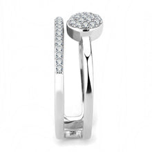 Load image into Gallery viewer, Womens Silver Rings High polished (no plating) 316L Stainless Steel Ring with AAA Grade CZ in Clear DA048 - Jewelry Store by Erik Rayo
