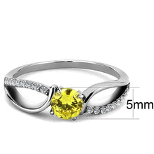Load image into Gallery viewer, Womens Silver Rings High polished (no plating) 316L Stainless Steel Ring with AAA Grade CZ in Topaz DA005 - Jewelry Store by Erik Rayo
