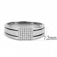 Load image into Gallery viewer, Silver Rings for Women 316L Stainless Steel DA253 - AAA Grade Cubic Zirconia in Clear
