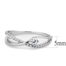 Load image into Gallery viewer, Silver Rings for Women 316L Stainless Steel DA261 - AAA Grade Cubic Zirconia in Clear
