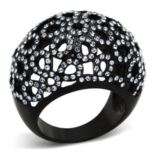 Load image into Gallery viewer, Anillos Para Mujer Color Negro de 316L Acero Inoxidable con Piedra Crystal Zafiro Argenta - Jewelry Store by Erik Rayo
