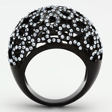 Load image into Gallery viewer, Anillos Para Mujer Color Negro de 316L Acero Inoxidable con Piedra Crystal Zafiro Argenta - Jewelry Store by Erik Rayo
