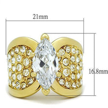 Load image into Gallery viewer, Anillos Para Mujer Color Oro de 316L Acero Inoxidable con Diamante Zirconia Cubica Elijah - Jewelry Store by Erik Rayo
