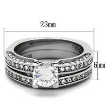 Load image into Gallery viewer, Anillos Para Mujer Color Plata de 316L Acero Inoxidable con Diamante Zirconia Cubica TK1175 - Jewelry Store by Erik Rayo

