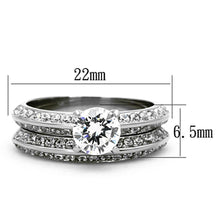 Load image into Gallery viewer, Anillos Para Mujer Color Plata de 316L Acero Inoxidable con Diamante Zirconia Cubica TK1320 - Jewelry Store by Erik Rayo
