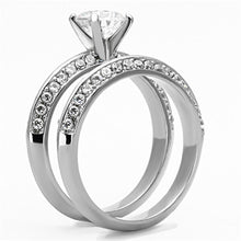 Load image into Gallery viewer, Anillos Para Mujer Color Plata de 316L Acero Inoxidable con Diamante Zirconia Cubica TK1320 - Jewelry Store by Erik Rayo
