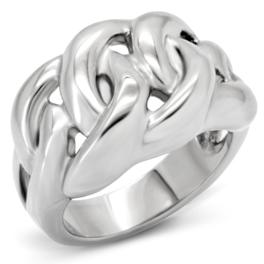 Anillos Para Mujer Color Plata de 316L Acero Inoxidable Sin Piedra TK147 - Jewelry Store by Erik Rayo